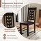 Costway Dining Chair Set of 2/4 with Rubber Wood Frame & Leaf-shape High Back for Kitchen Brown/Black/Cream White